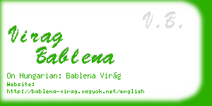 virag bablena business card